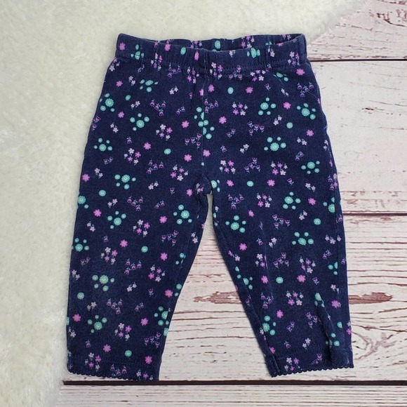 Carter's Floral Print Pants Bundle 3 Pairs 3-6 Mo - Picture 2 of 10